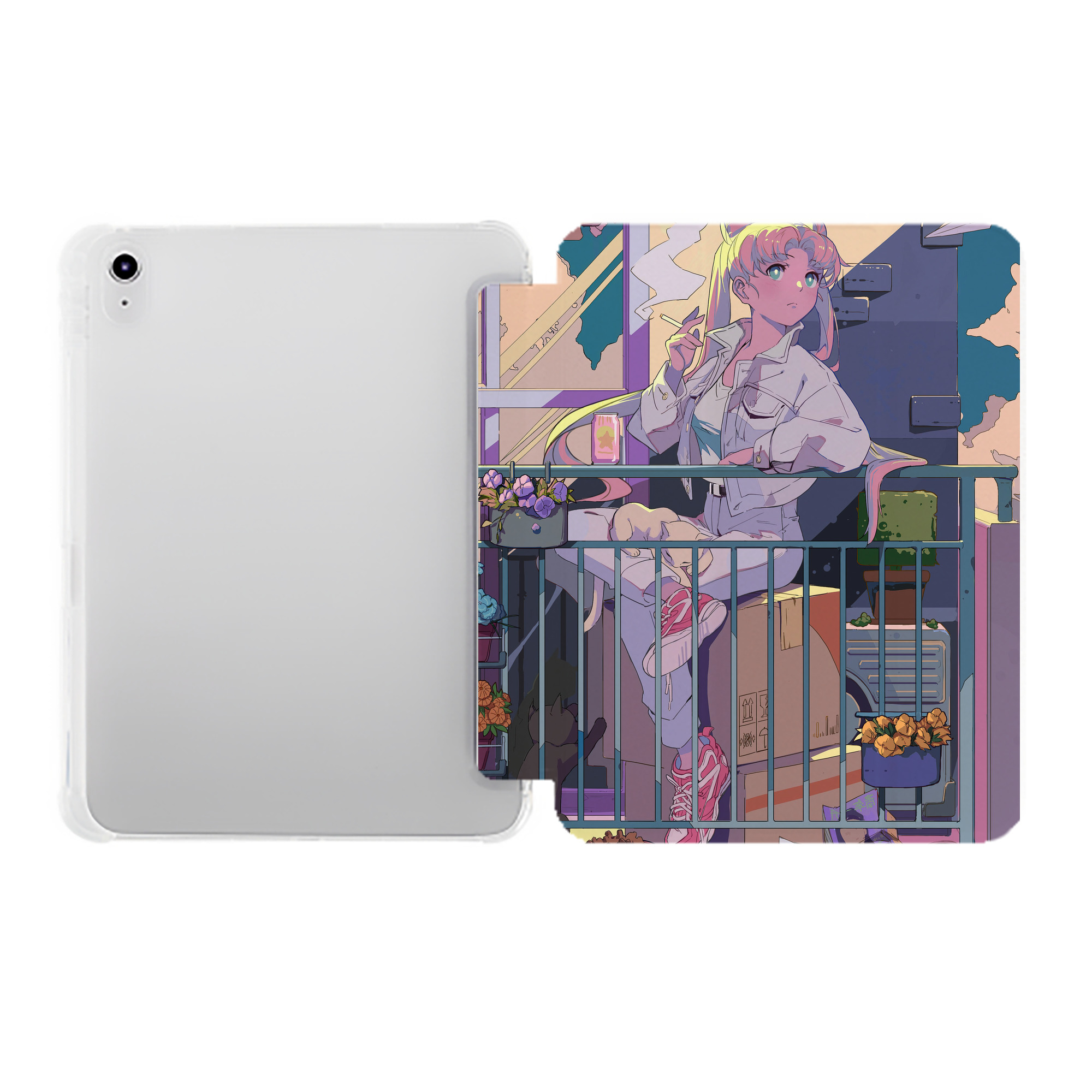 （画像用） 美少女戦士セーラームーン Sailor Moon IPad ケース ペン収納付き 三つ折りスタンド PUレザー×シリコン 対応機種9.5/10.5/10.9インチ